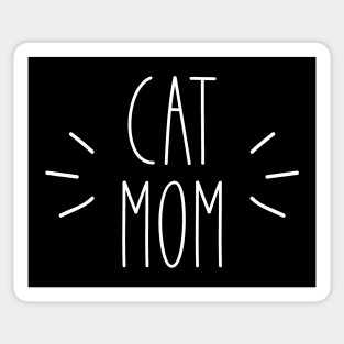 Cat Mom | Simple | White Sticker